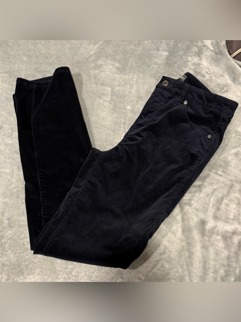 Talbots Black Corduroy Straight Leg Pant